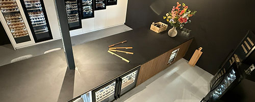 Wijnklimaatkast showroom
