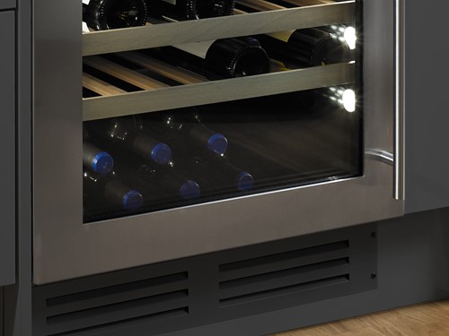 Ventilatierooster (Zwart) voor op eigen keukenplint