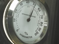 Hygrometer - Hygrometer (wit) in bovenste zone