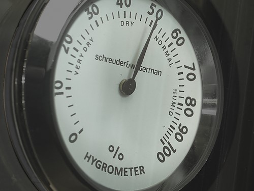 Hygrometer - Hygrometer (wit) in middelste zone