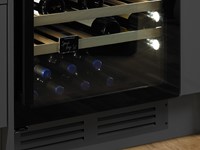 Ventilatierooster (Zwart) voor op eigen keukenplint