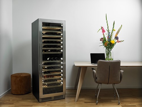Wijnklimaatkast Chenonceau (Duo) met Silver Design deur & Robusto RVS hendel || SW180