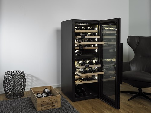 Wijnklimaatkast Rabutin (Duo) met geopende deur || SW85BT Open