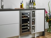 Wijnklimaatkast Villandry Duo ingebouwd onder een keukenblad || SW35B-SD
