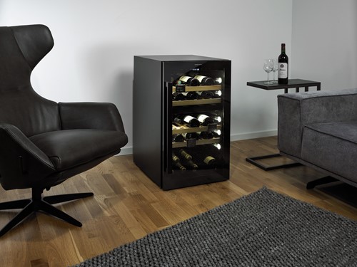 Wijnklimaatkast Quintin (Duo) met Brilliant Black deur || SW40