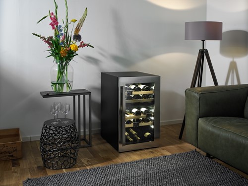 Wijnklimaatkast Quintin (Duo) met Silver Design deur || SW40