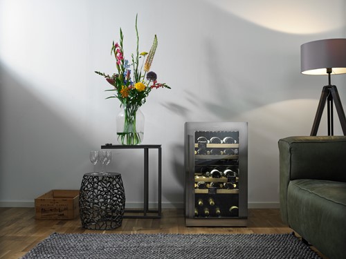 Wijnklimaatkast Quintin (Duo) met Silver Design deur || SW40