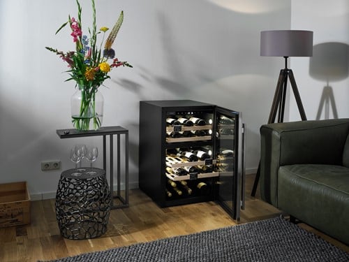 Wijnklimaatkast Quintin (Duo) met openstaande deur || SW40