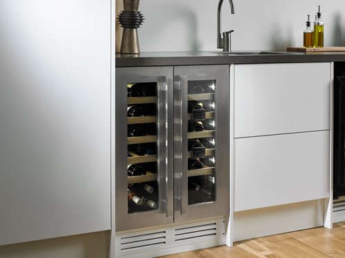 Esclimont Duo met Robusto RVS hendels ingebouwd onder keukenblad || SW46-2D SD