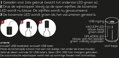 Automatische wijnstopper uitleg